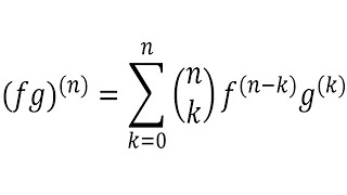 Leibniz rule for derivatives  proof binomial theorem connection [upl. by Gatias365]