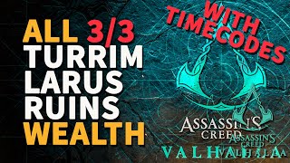 Turrim Larus Ruins Wealth Treasure Chests Assassins Creed Valhalla [upl. by Nerrag829]