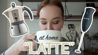 HOW TO MAKE A quotLATTEquot AT HOME moka pot  frother [upl. by Shiekh]