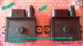 BMW E46 320d 330d glow plug controller unit replacement [upl. by Ettennyl245]