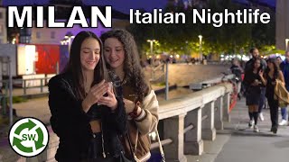 Milan  Walking in Navigli District Italian Saturday Night life 4K UHD [upl. by Id]