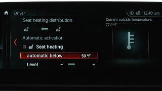 Automatic Seat Heating Or Ventilation  BMW HowTo [upl. by Ellebasi]