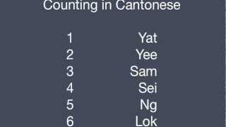 Counting to 10 in Cantonese Chinese [upl. by Andi]