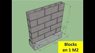 Cuantos BLOQUES o Blocks entran en UN METRO CUADRADO [upl. by Mal]