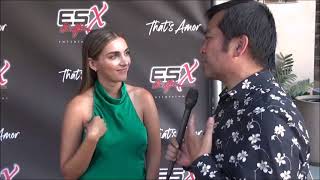 Emelia Hartford Carpet Interview at Thats Amor Premiere [upl. by Yelreveb606]