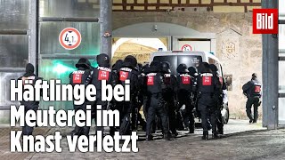 Gefängnismeuterei Polizei stürmt Knast in Thüringen  JVA Untermaßfeld [upl. by Uokes]