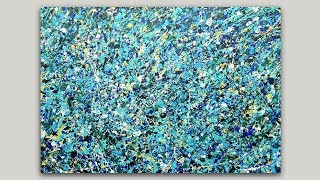 Abstract Multicolored Splatter Acrylic Painting [upl. by Aber]